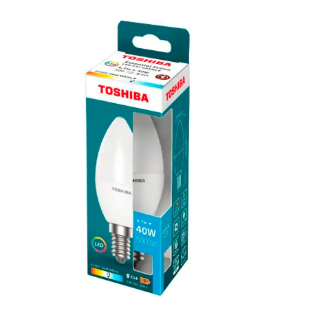 BOMBILLA LED TOSHIBA ESSENTIAL C37 E14 4.7W LUZ FRIA 6500K