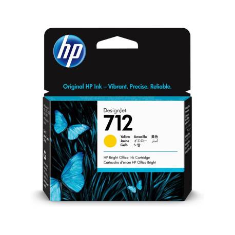 INK-JET HP 712 T210/230/250/630/650 AMARILLO 3ED69A