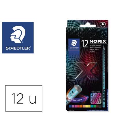 LAPICES DE COLORES STAEDTLER NORIX CON FORMA INTELIGENTE ESTUCHE DE 12 UNIDADES COLORES SURTIDOS