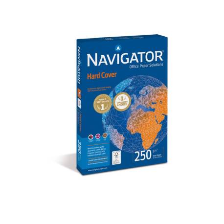 PAPEL FOTOCOPIADORA NAVIGATOR HARD COVER DIN A4 250 GR PAPEL MULTIUSO INK-JET Y LASER PAQUETE DE 125 HOJAS
