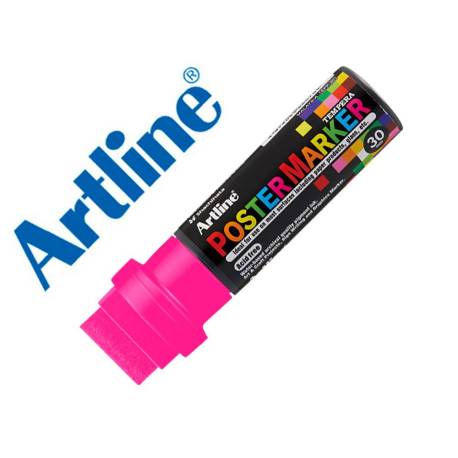 ROTULADOR ARTLINE POSTER MARKER EPP-30 PUNTA RECTANGULAR 30 MM COLOR ROSA FLUOR