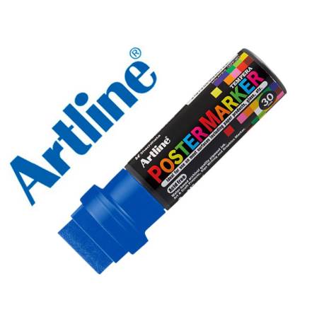 ROTULADOR ARTLINE POSTER MARKER EPP-30 PUNTA RECTANGULAR 30 MM COLOR AZUL