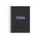AGENDA ESPIRAL LIDERPAPEL KIMOLOS A6 2026 SEMANA VISTA FOCUS PAPEL 70 GR FSC