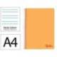CUADERNO ESPIRAL LIDERPAPEL A4 WONDER TAPA PLASTICO 80H 90GR PAUTA ANCHA 3,5MM CON MARGEN COLOR NARANJA