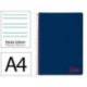 CUADERNO ESPIRAL LIDERPAPEL A4 WONDER TAPA PLASTICO 80H 90GR PAUTA ANCHA 3,5MM CON MARGEN COLOR AZUL MARINO