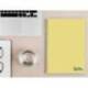 CUADERNO ESPIRAL LIDERPAPEL A4 WONDER TAPA PLASTICO 80H 90GR PAUTA ESTRECHA 2,5MM CON MARGEN COLOR AMARILLO