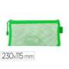BOLSA ZIPPER BAG LIDERPAPEL POLIESTER TRANSPIRABLE MULTIUSOS TICKET 230X115 MM VERDE PASTEL