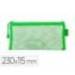 BOLSA ZIPPER BAG LIDERPAPEL POLIESTER TRANSPIRABLE MULTIUSOS TICKET 230X115 MM VERDE PASTEL