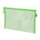 BOLSA ZIPPER BAG LIDERPAPEL POLIESTER TRANSPIRABLE MULTIUSOS DIN A4 VERDE PASTEL