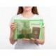 BOLSA ZIPPER BAG LIDERPAPEL POLIESTER TRANSPIRABLE MULTIUSOS DIN A4 VERDE PASTEL