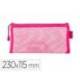 BOLSA ZIPPER BAG LIDERPAPEL POLIESTER TRANSPIRABLE MULTIUSOS TICKET 230X115 MM ROSA