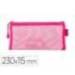 BOLSA ZIPPER BAG LIDERPAPEL POLIESTER TRANSPIRABLE MULTIUSOS TICKET 230X115 MM ROSA