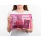 BOLSA ZIPPER BAG LIDERPAPEL POLIESTER TRANSPIRABLE MULTIUSOS DIN A4 ROSA