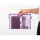 BOLSA ZIPPER BAG LIDERPAPEL POLIESTER TRANSPIRABLE MULTIUSOS DIN A5 MORADO PASTEL