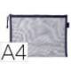BOLSA ZIPPER BAG LIDERPAPEL POLIESTER TRANSPIRABLE MULTIUSOS DIN A4 AZUL MARINO