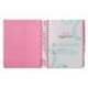 AGENDA ESCOLAR LIDERPAPEL 25-26 ESPIRAL PATTERNS RAYOS ROSA DIA PAGINA A5 BILINGÜE PAPEL FSC 80 GR