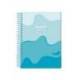 AGENDA ESCOLAR LIDERPAPEL 25-26 ESPIRAL MELTING AZUL SEMANA VISTA A5 BILINGÜE PAPEL FSC 80 GR