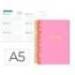 AGENDA ESCOLAR LIDERPAPEL 25-26 ESPIRAL CLASSIC ROSA SEMANA VISTA A5 BILINGÜE PAPEL FSC 70 GR