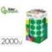 GOMETS LIDERPAPEL AUTOADHESIVO S CIRCULOS 20 MM VERDE ROLLO DE 2000 UNIDADES EN CAJA DE CARTON