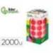 GOMETS LIDERPAPEL AUTOADHESIVO S CIRCULOS 20 MM ROJO ROLLO DE 2000 UNIDADES EN CAJA DE CARTON