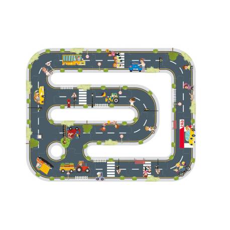 PUZLE INFANTIL IMAGINOVO MADERA CIUDAD DE CARRETERA +3 AÑOS 21 PIEZAS 22X22X6,4CM