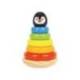 JUEGO INFANTIL IMAGINOVO MADERA FORMA DE PINGUINO TORRE DE FORMAS APILABLES +12 MESES 7 PIEZAS 18X12X12CM