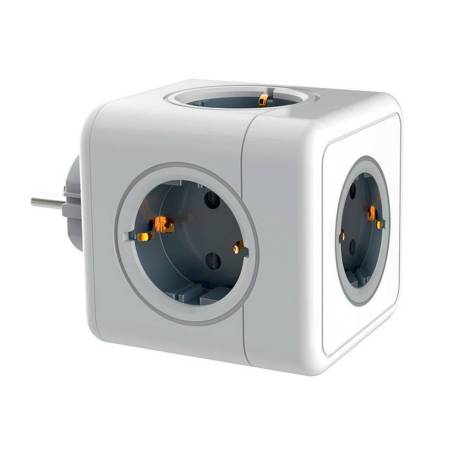 REGLETA Q-CONNECT DE CUBO ENCHUFE MULTIPLE POWER CUBE 5 EN 1 DIRECTO A PARED 5 TOMAS DE CORRIENTE 75X75X112MM