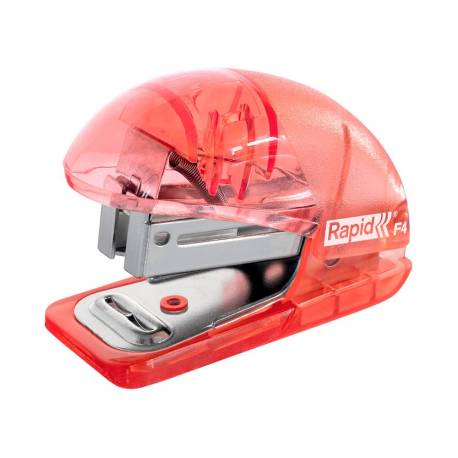 GRAPADORA RAPID MINI F4 COLOUR BREEZE USA GRAPAS 24/6 Y 26/6 COLOR CORAL EN BLISTER
