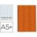 CUADERNO ESPIRAL LIDERPAPEL CUARTO MULTILIDER TAPA FORRADA 80H 80 GR CUADRO 4MM CON MARGEN NARANJA
