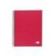 CUADERNO ESPIRAL LIDERPAPEL A5 MICRO PAPERCOAT TAPA FORRADA 140H 75 GR CUADRO5MM 5 BANDAS 6 TALADROS ROJO
