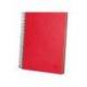 CUADERNO ESPIRAL LIDERPAPEL A5 MICRO PAPERCOAT TAPA FORRADA 140H 75 GR CUADRO5MM 5 BANDAS 6 TALADROS ROJO
