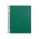 CUADERNO ESPIRAL LIDERPAPEL A5 MICRO PAPERCOAT TAPA FORRADA 140H 75 GR CUADRO5MM 5 BANDAS 6 TALADROS VERDE