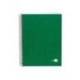 CUADERNO ESPIRAL LIDERPAPEL A4 MICRO PAPERCOAT TAPA FORRADA 140H 75 GR CUADRO5MM 5 BANDAS 4 TALADROS VERDE