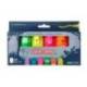 ROTULADOR IMAGINOVO FLUORESCENTE SAFARI GLOW NEON ANIMALES Y CLIP CAJA DE 6 UNIDADES SURTIDAS