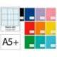 LIBRETA LIDERPAPEL SMART A5 PLUS 32 HOJAS 75GR RAYADO Nº46 COLORES SURTIDOS