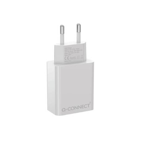 CARGADOR DE PARED USB-A Y USB-C Q-CONNECT 20 W BLANCO