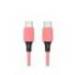 CABLE USB-C A USB-C Q-CONNECT PVC LONGITUD 2M ROSA