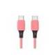 CABLE USB-C A USB-C Q-CONNECT PVC LONGITUD 1M ROSA