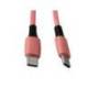 CABLE USB-C A USB-C Q-CONNECT PVC LONGITUD 1M ROSA