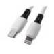CABLE USB-C A APPLE Q-CONNECT PVC LONGITUD 2M BLANCO