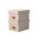 CAJA DE ALMACENAJE LEITZ CARTON PEQUEÑA CON ASA DE PIEL COLOR BEIGE PACK DE 2 UNIDADES