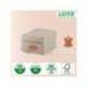 CAJA DE ALMACENAJE LEITZ CARTON PEQUEÑA CON ASA DE PIEL COLOR BEIGE PACK DE 2 UNIDADES