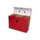 MALETIN LIDERPAPEL CON FUELLE Y ASA CARTON FORRADO 19 DEPARTAMENTOS 255X390X120 MM COLOR ROJO