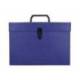 MALETIN LIDERPAPEL CON FUELLE Y ASA CARTON FORRADO 19 DEPARTAMENTOS 255X390X120 MM COLOR AZUL