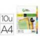 SEPARADOR LIDERPAPEL POLIPROPILENO JUEGO DE 10 SEPARADORES A4 MULTITALADRO 500 MICRAS