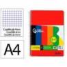 CUADERNO ESPIRAL LIDERPAPEL DIN A4 SMART TAPA BLANDA 80H 75GR CUADRO 4 MM CON MARGEN PACK 5+1 COLORES SURTIDOS