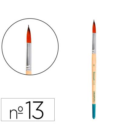 PINCEL PARA PINTURA ACRILICA Y ACUARELA LIDERPAPEL N 13 PUNTA REDONDA DE PELO SINTETICO CERTIFICADO FSC