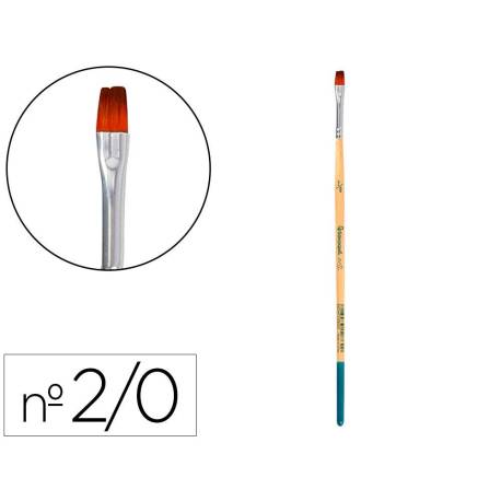 PINCEL PARA PINTURA ACRILICA Y ACUARELA LIDERPAPEL N 00 PUNTA PLANA DE PELO SINTETICO CERTIFICADO FSC