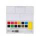 ACUARELA LIDERPAPEL 12 COLORES CON PINCEL DE AGUA RELLENABLE ESTUCHE DE PLASTICO