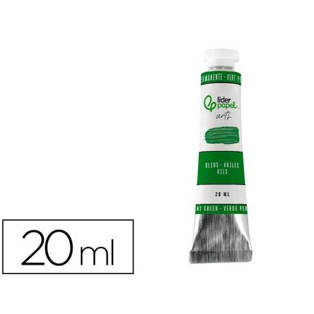 PINTURA AL OLEO LIDERPAPEL TUBO DE ALUMINIO DE 20 ML COLOR VERDE PERMANENTE